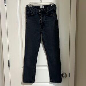 AGOLDE Riley Long Straight Jeans Black Size 26